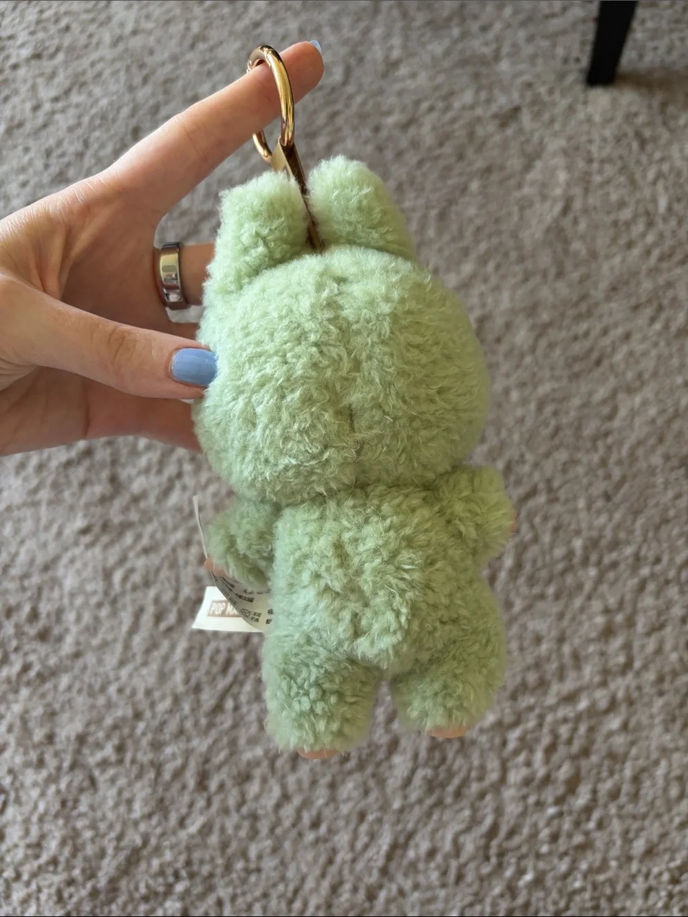 The Monsters Plush Keychain - green macaron labubu - like new
